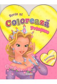 Copertă produs Scrie și colorează. Prințese (roz)