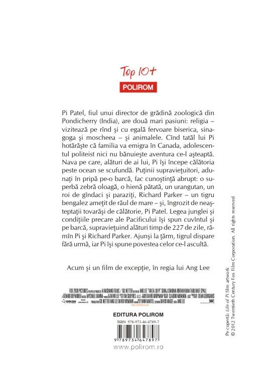 Copertă produs Viața lui Pi - gallery big 2
