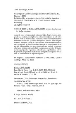 Copertă produs Cain (Top 10+)