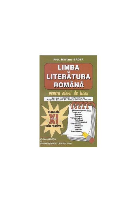 Copertă produs Limba și literatura rom&acirc;nă pentru elevii de liceu Clasa a XI-a