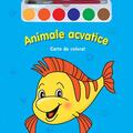 Copertă produs Miracolul culorilor. Animale acvatice (carte de colorat + acuarelă + pensulă) - gallery small 