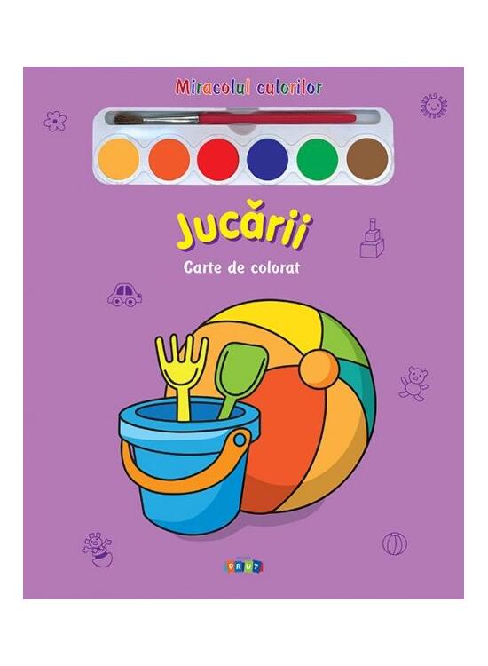 Copertă produs Miracolul culorilor. Jucării (carte de colorat + acuarelă + pensulă) - gallery big 1