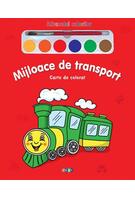 Miracolul culorilor. Mijloace de transport (carte de colorat + acuarelă + pensulă)
