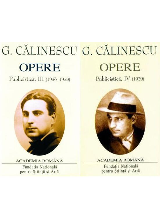 Copertă produs George Călinescu. Opere (Vol. III+IV) Publicistică (1936-1939) - gallery big 1