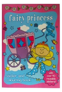 Copertă produs Carte de colorat cu stickere Fairy Princess