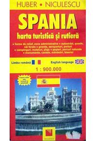 Copertă produs Spania. Hartă turistică şi rutieră