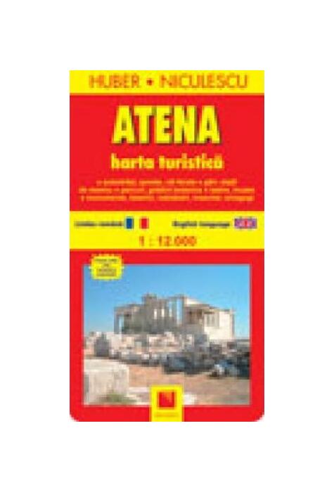 Copertă produs Atena. Harta turistică şi rutieră