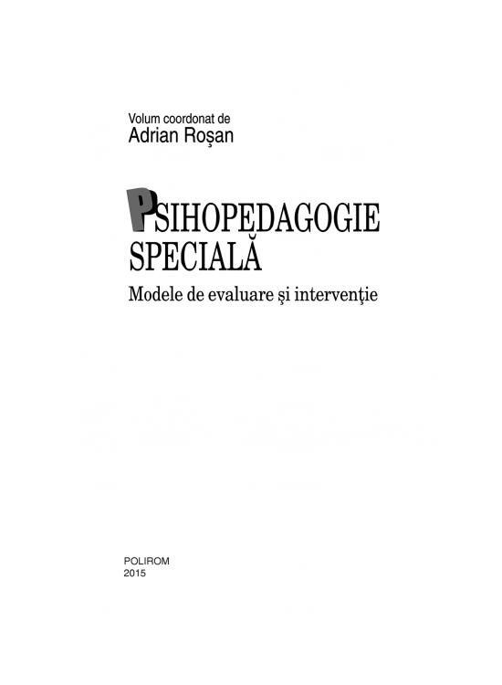Copertă produs Psihopedagogie specială. Modele de evaluare și intervenție - gallery big 4