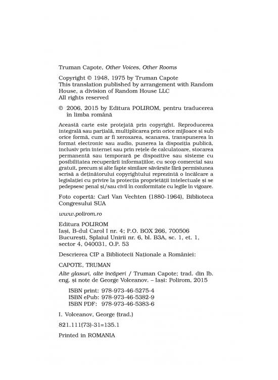 Copertă produs Alte glasuri, alte încăperi (Top 10+) - gallery big 3