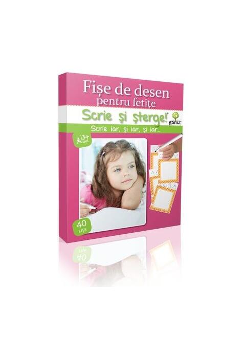 Copertă produs Desen. Fișe pentru fetițe. Scrie și șterge! (3-7 ani)