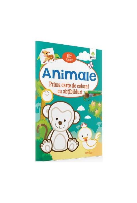 Copertă produs Prima carte de colorat cu abțibilduri. Animale (2-5 ani)