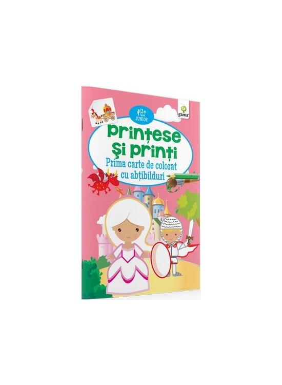 Copertă produs Prima carte de colorat cu abțibilduri. Prințese și prinți (2-5 ani) - gallery big 1