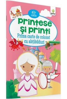 Copertă produs Prima carte de colorat cu abțibilduri. Prințese și prinți (2-5 ani)