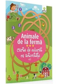 Copertă produs Carte de colorat cu activități. Animale de la fermă (3-5 ani)