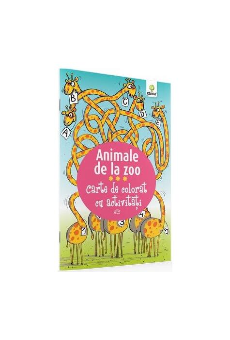 Copertă produs Carte de colorat cu activități. Animale de la Zoo (3-5 ani)