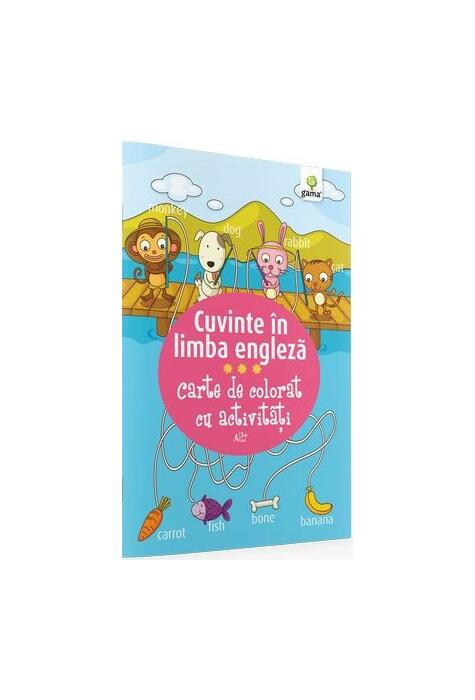 Copertă produs Carte de colorat cu activități. Cuvinte &icirc;n limba engleză (3-5 ani)
