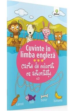 Copertă produs Carte de colorat cu activități. Cuvinte &icirc;n limba engleză (3-5 ani)