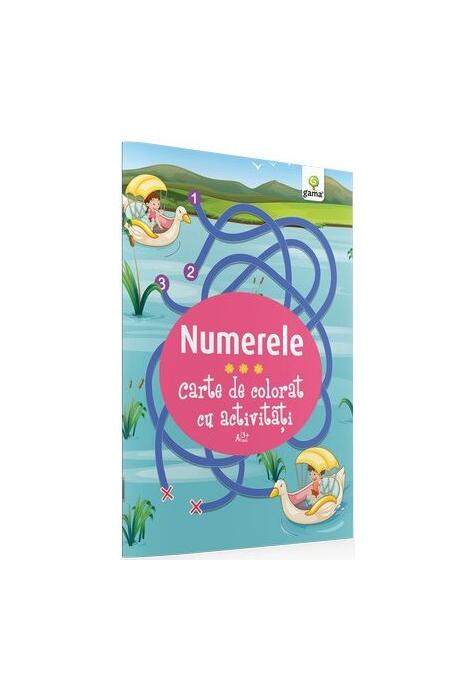 Copertă produs Carte de colorat cu activități. Numerele (3-5 ani)