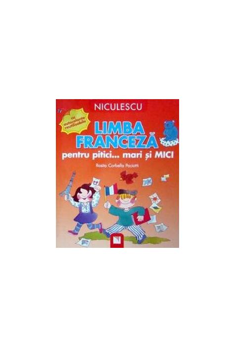Copertă produs Limba franceză pentru pitici... mari şi MICI: cu autocolante reutilizabile