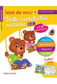 Copertă produs Toate cunoştinţele necesare (3-4 ani). Pregătirea preşcolarului. Isteţ de mic! (autocolante)
