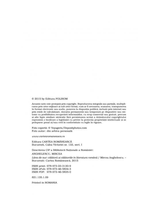 Copertă produs Lâna de aur. Călătorii și călătoriile în literatura română - gallery big 4