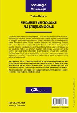 Copertă produs Fundamente metodologice ale științelor sociale
