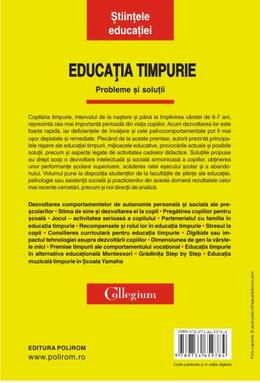 Copertă produs Educaţia timpurie. Probleme şi soluţii