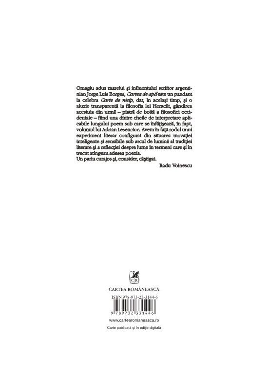 Copertă produs Cartea de apă. Cu Borges, privind r&acirc;ul - gallery big 2