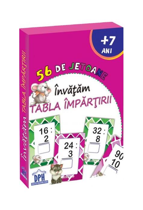 Copertă produs &Icirc;nvățăm tabla &icirc;mpărțirii - 56 de jetoane