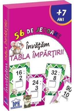 Copertă produs &Icirc;nvățăm tabla &icirc;mpărțirii - 56 de jetoane
