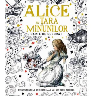 Alice &icirc;n Țara Minunilor, carte de colorat