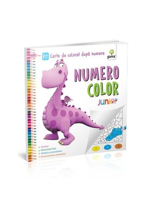 Copertă produs NumeroColor Junior Plus. Carte de colorat după numere