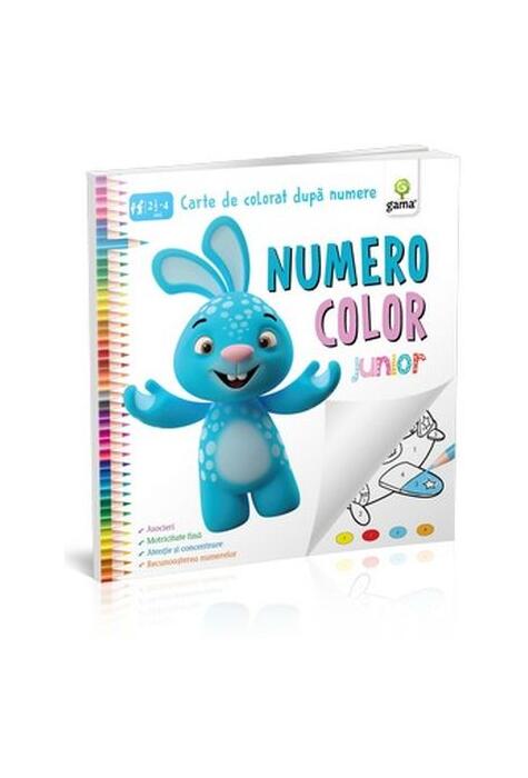 Copertă produs NumeroColor Junior. Carte de colorat după numere