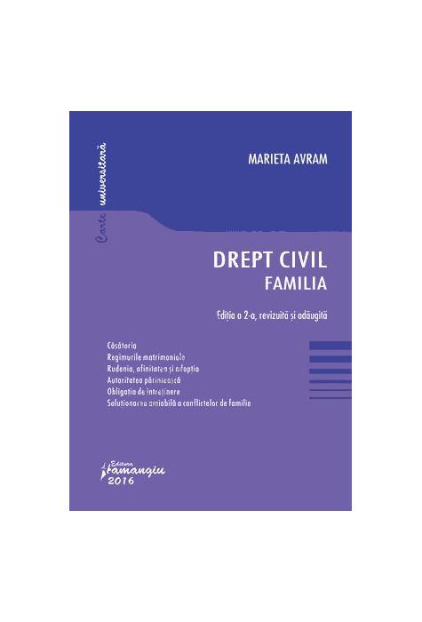 Copertă produs Drept civil. Familia