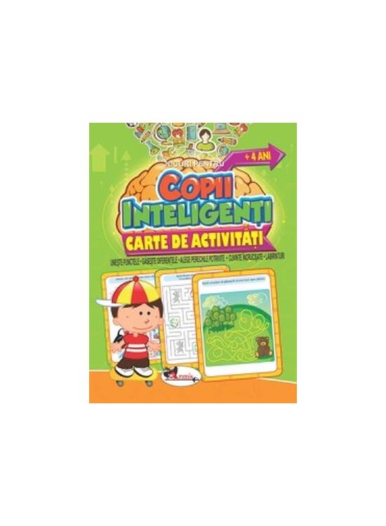 Copertă produs Jocuri pentru copii inteligenți, +4 ani. Carte de activități - gallery big 1