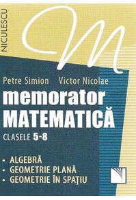 Copertă produs Memorator Matematică Clasele 5-8