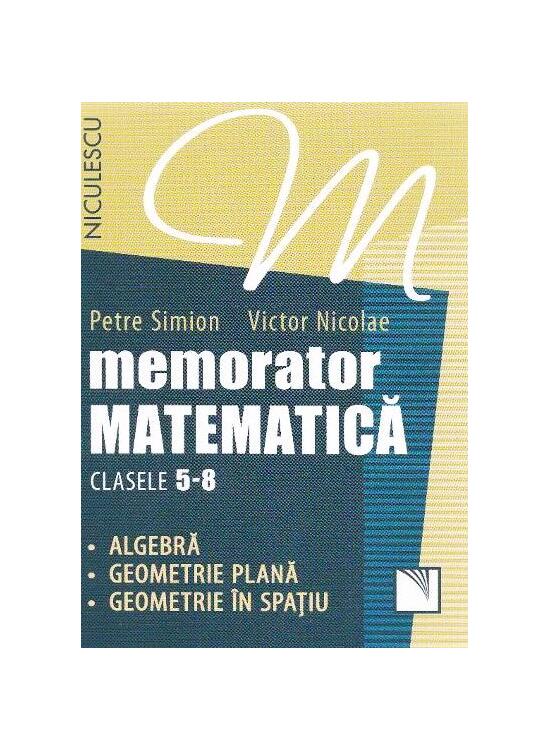 Copertă produs Memorator Matematică Clasele 5-8 - gallery big 1