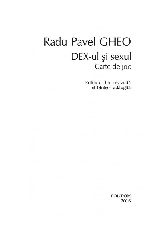 Copertă produs Dex-ul și sexul. Carte de joc - gallery big 6
