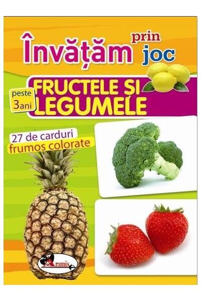 &Icirc;nvățam prin joc fructele și legumele. Cărți de joc educative (+3 ani)