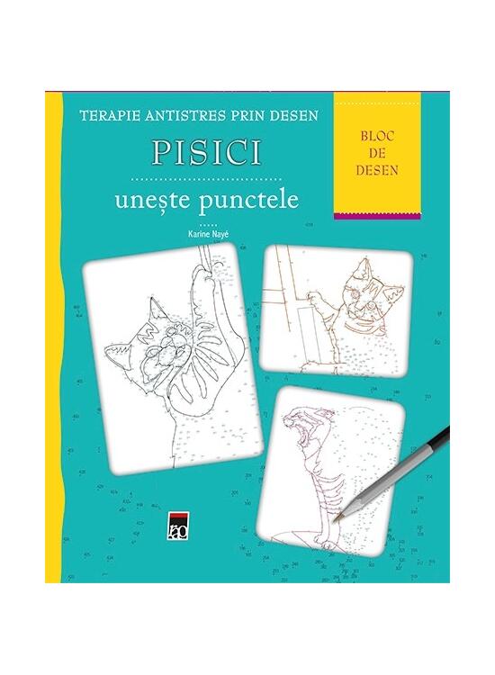 Copertă produs Terapie antistres. Bloc de desen. Pisici. Unește punctele - gallery big 1