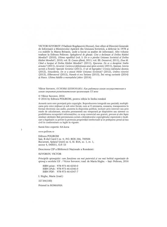 Copertă produs Principiile spionajului - gallery big 4