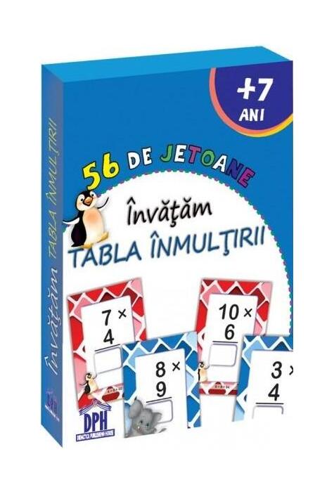 Copertă produs 56 de Jetoane - Invățăm tabla &icirc;nmulțirii﻿