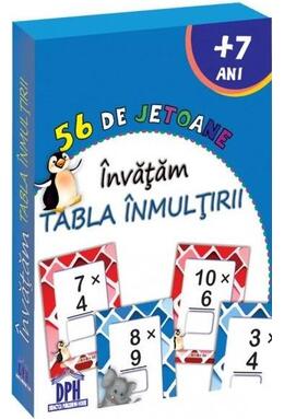 Copertă produs 56 de Jetoane - Invățăm tabla &icirc;nmulțirii﻿