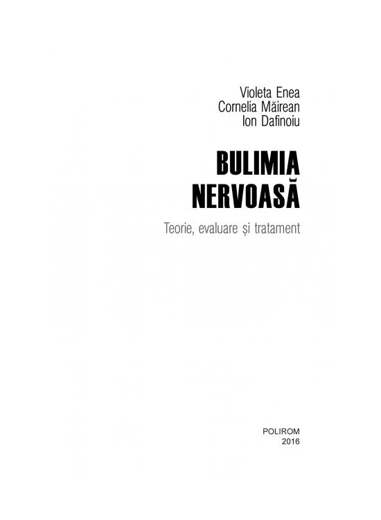 Copertă produs Bulimia nervoasă. Teorie, evaluare și tratament - gallery big 5