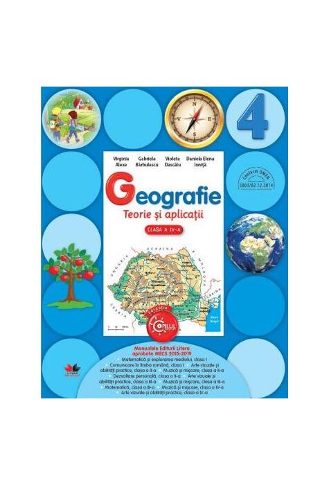 Copertă produs Geografie. Teorie și aplicații pentru clasa a IV-a