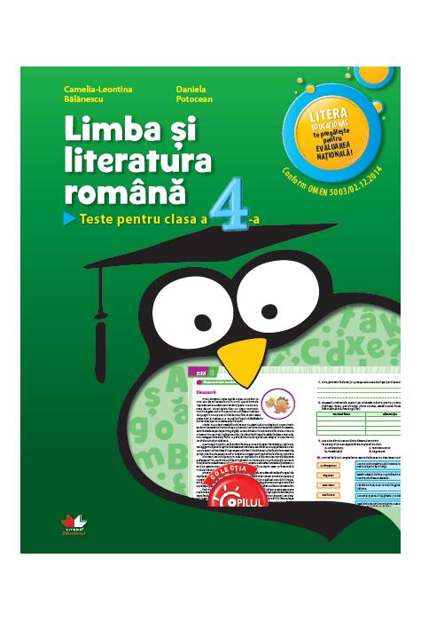 Copertă produs Limba și literatura rom&acirc;nă. Teste pentru clasa a IV-a