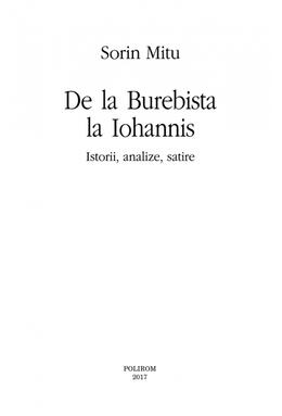 Copertă produs De la Burebista la Iohannis. Istorii, analize, satire