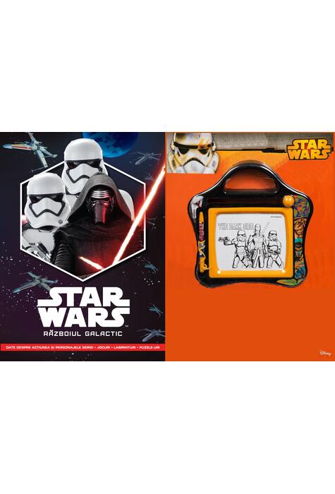 Copertă produs Set Small Magnetic Scribbler + Carte Star Wars. Războiul galactic