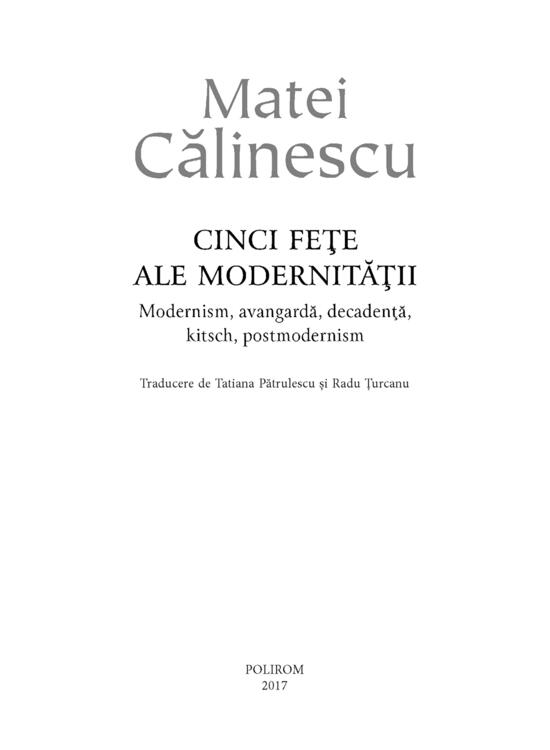 Copertă produs Cinci feţe ale modernităţii - gallery big 7
