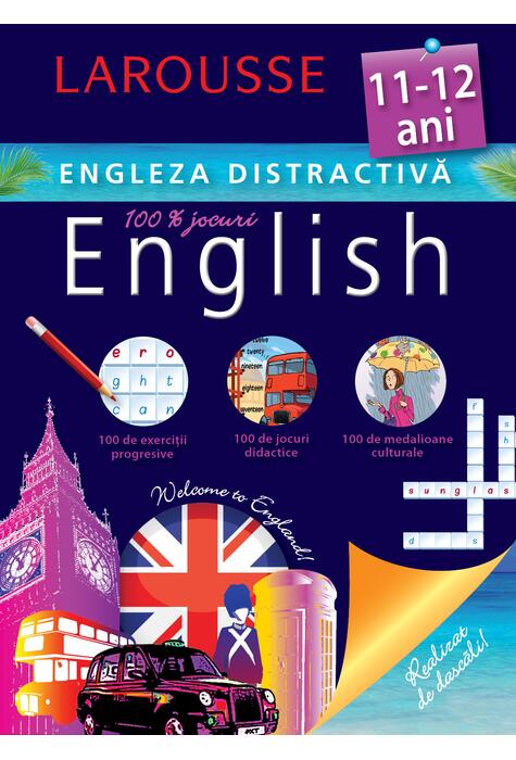 Copertă produs Larousse. Engleza distractivă 11-12 ani